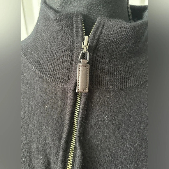 Tahari | 100% Extra Fine Marino Wool Half Zip Sweater | Size L - Picture 4 of 8